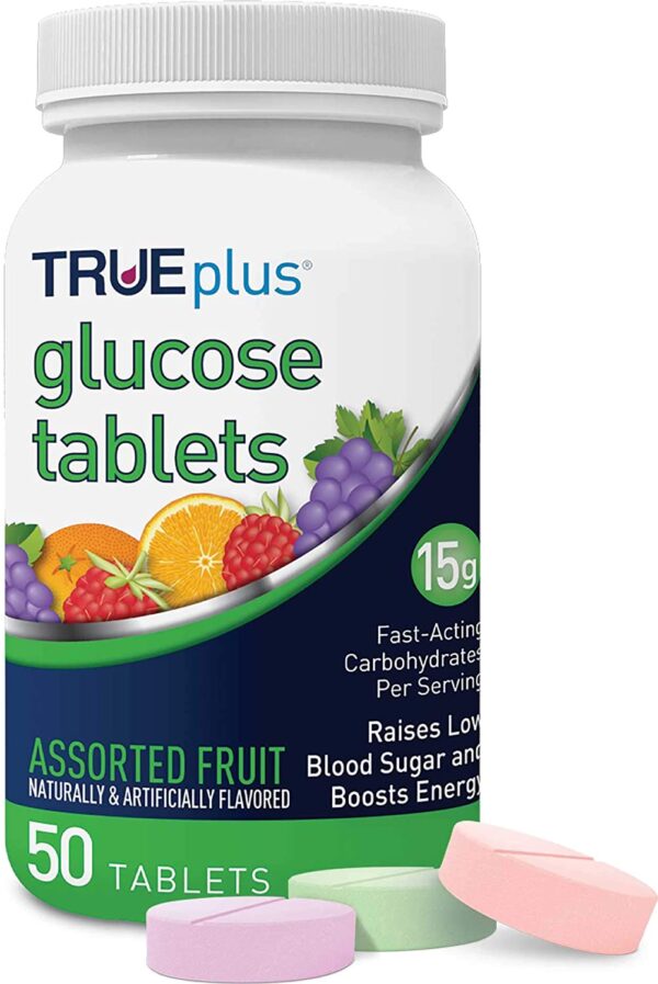 TRUEplus Glucose Tablets Assorted Flavor - 50ct Bottle